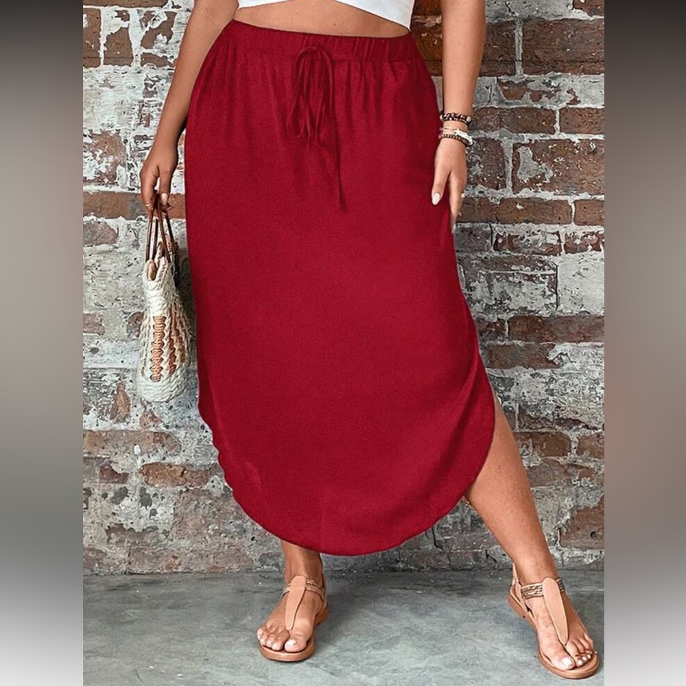Elegant Burgundy Women's Skirt